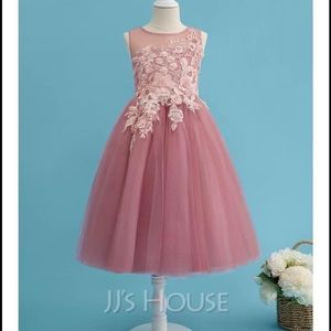 JJ’s House Dusty Rose Size 7 girls dress